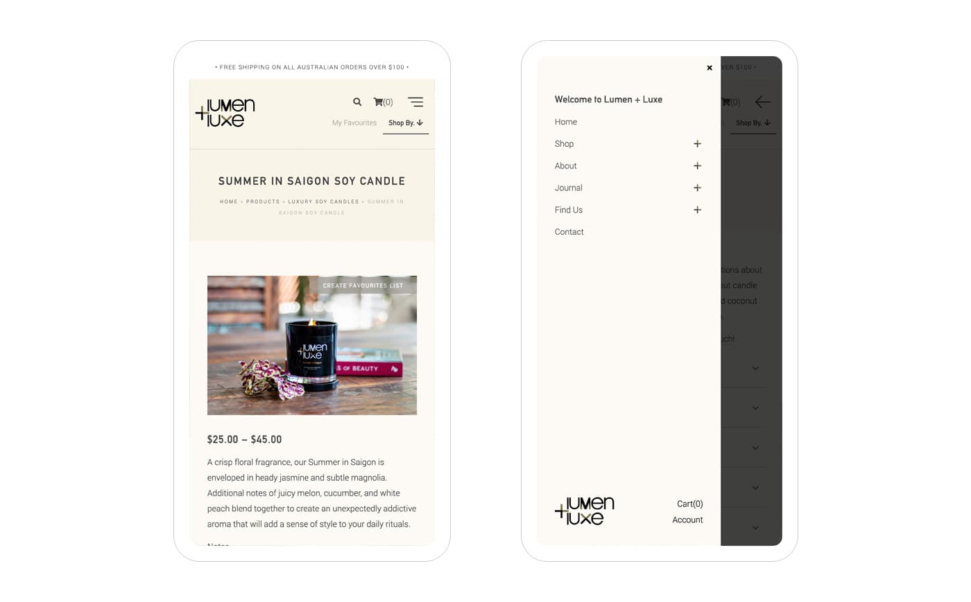 Lumen + Luxe Mobile Screens